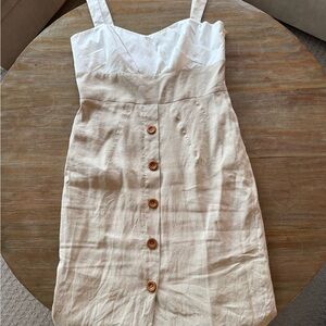 Diane Von Furstenberg Sophia Loren Cream Button Dress